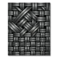 Monochrome Metallic Woven Geometric Weave Rug