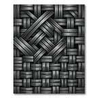Monochrome Metallic Woven Geometric Weave Rug