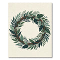 Lush Green Botanical Foliage Wreath Rug