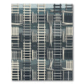 Monochromatic Vertical Ladder Fence Grid Rug