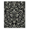 White Acanthus Scrollwork Classic Medallion Rug