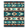 Teal Southwestern Arrow Geometric Area Rug