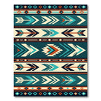 Teal Southwestern Arrow Geometric Area Rug