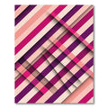 Bold Magenta Diagonal Stripe Weave Rug