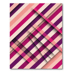Bold Magenta Diagonal Stripe Weave Rug
