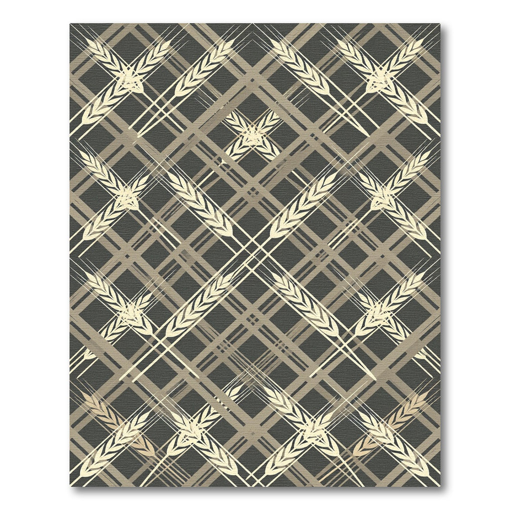 Earthy Tone Geometric Wheat Field Rug
