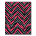 Bold Pink and Gray Chevron Zigzag Rug