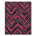 Bold Pink and Gray Chevron Zigzag Rug
