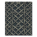 Dark Gray Rustic Lattice Weave Rug