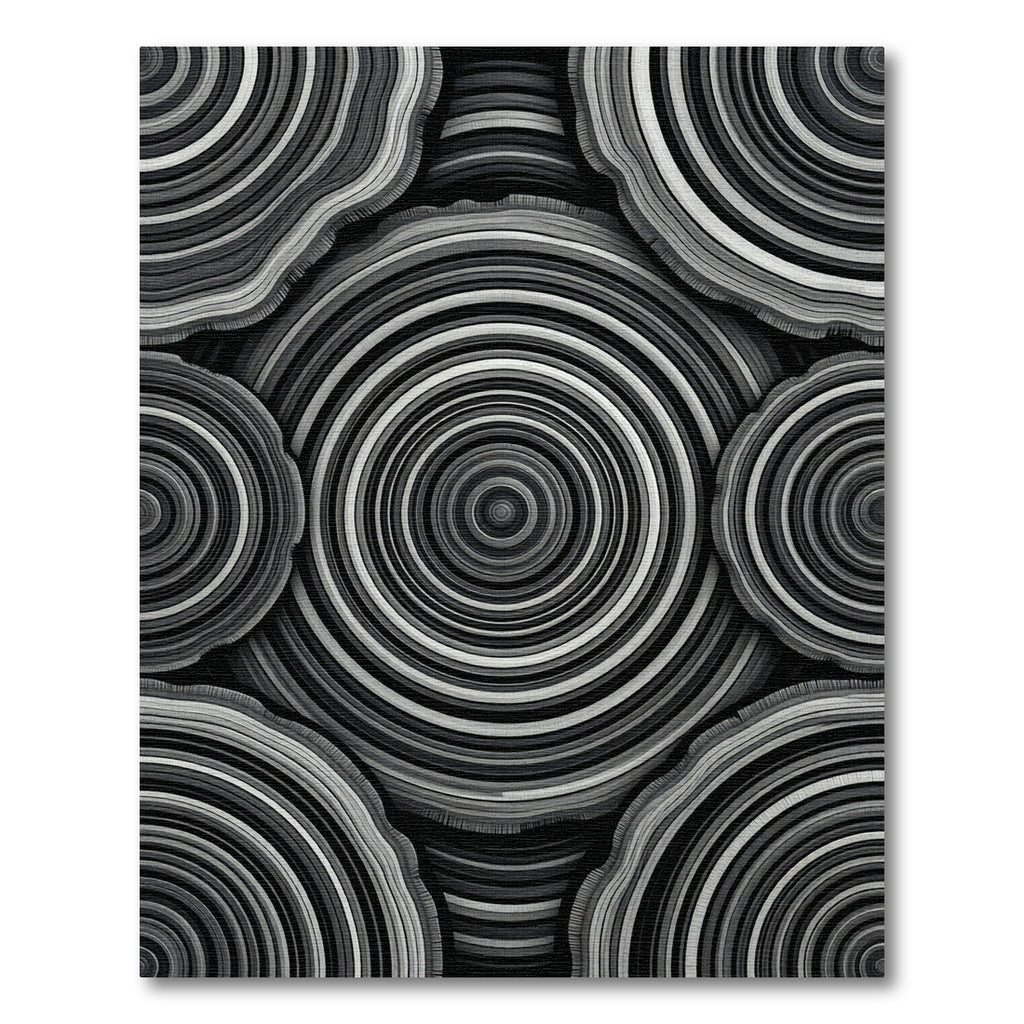Monochromatic Circular Agate Slices Rug