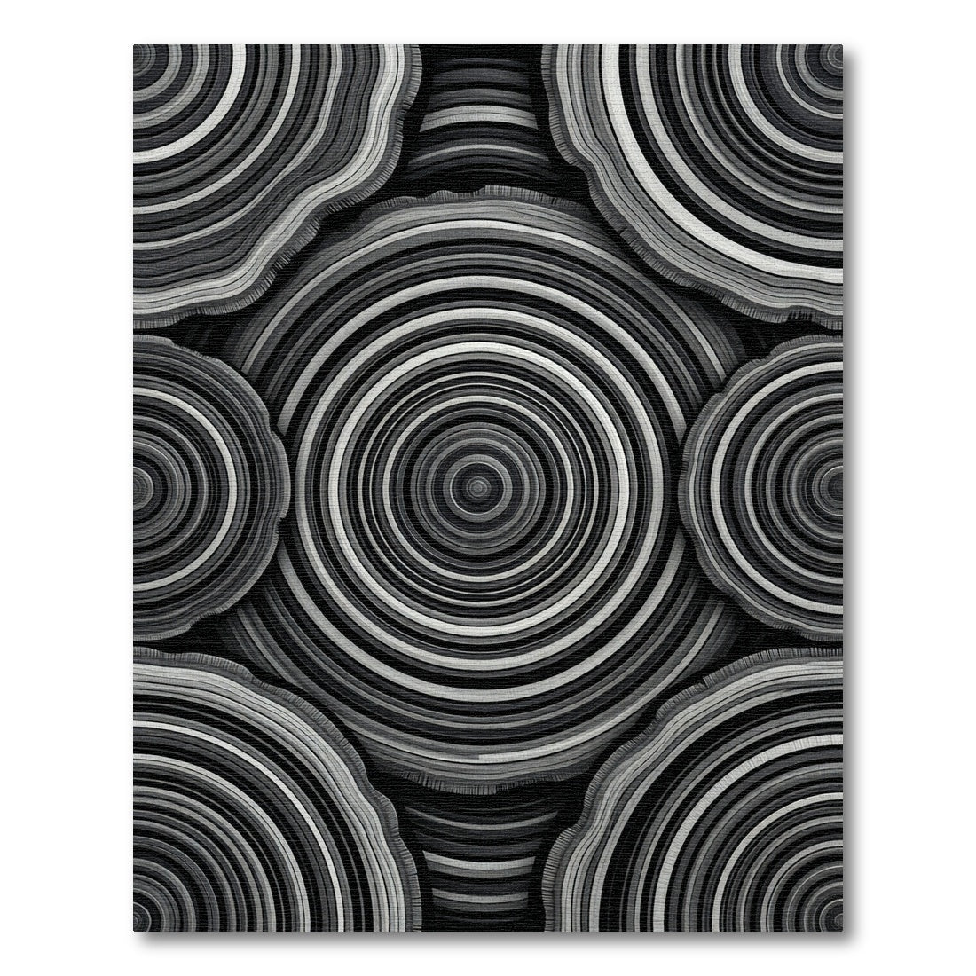 Monochromatic Circular Agate Slices Rug