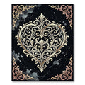 Ornate Antique Cream Heart Filigree Rug