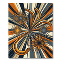 Vibrant Retro Starburst Mid-Century Abstract Rug