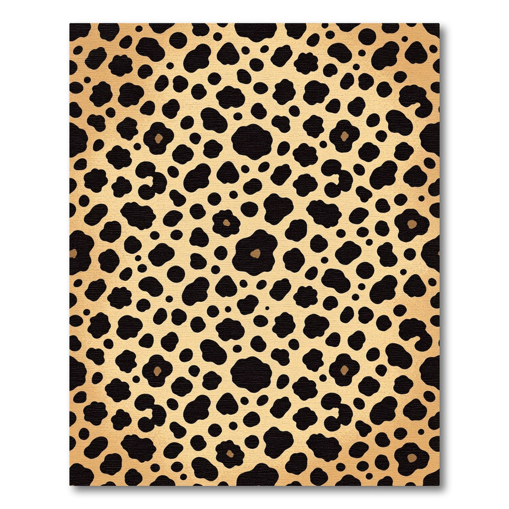 Golden Leopard Spot Accents Rug