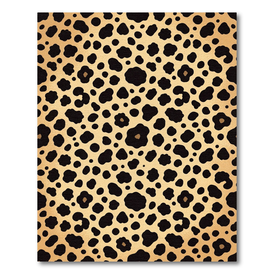 Golden Leopard Spot Accents Rug