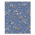 Delicate Blue Meadow Floral Sprigs Rug