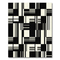 Monochrome Geometric Block Linear Rug