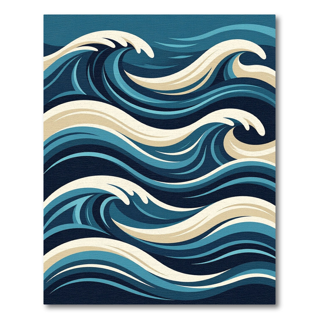 Abstract Blue Tide Swirl Flow Rug