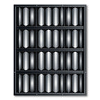 Modern Metallic Silver Vertical Column Grid Rug
