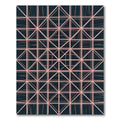 Petal Pink Geometric Lattice Rug