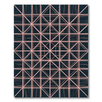Petal Pink Geometric Lattice Rug