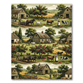 Whimsical Farmhouse Apples Cows Fields Rug