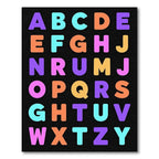 Playful Alphabet Multi Color Block Rug