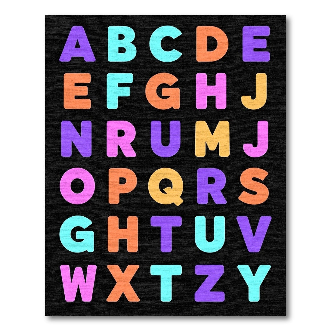 Playful Alphabet Multi Color Block Rug