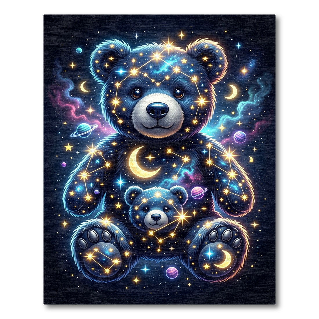 Celestial Cosmic Bear Constellation Galaxy Rug