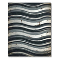 Monochromatic Wave Abstract Splatter Rug