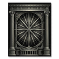 Monochromatic Sunburst Star Architectural Rug