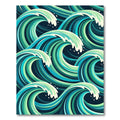 Dynamic Teal Green Ocean Waves Rug