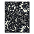 Monochromatic Swirl Tie Dye Composition Rug