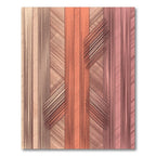 Coral Pink Geometric Stripe Harmony Rug
