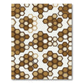Caramel Hexagon Cluster Arrangement Rug