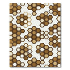Caramel Hexagon Cluster Arrangement Rug