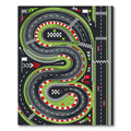 Dynamic Race Track Circuit Illustration Rug