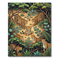 Vibrant Safari Cheetah Jungle Landscape Rug