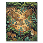 Vibrant Safari Cheetah Jungle Landscape Rug