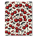 Playful Retro Cherry Red Berry Illustration Rug