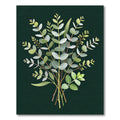 Botanical Eucalyptus Fern Foliage Art Rug