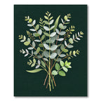 Botanical Eucalyptus Fern Foliage Art Rug