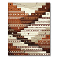 Terracotta Earthy Geometric Staircase Rug
