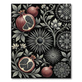 Rich Pomegranate Botanical Mandala Rug