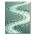 Serene Teal Swirl Wave Rug