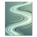 Serene Teal Swirl Wave Rug