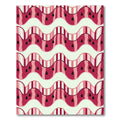 Modern Wavy Watermelon Seed Geometric Art Rug
