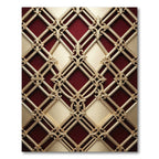 Regal Gold Crimson Lattice Rug