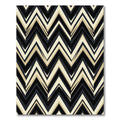 Bold Black Cream Chevron Stripes Rug