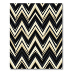 Bold Black Cream Chevron Stripes Rug